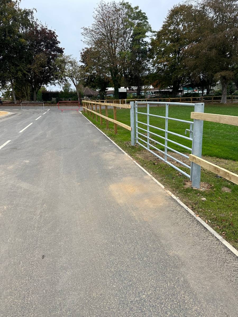 Post and rail with gate